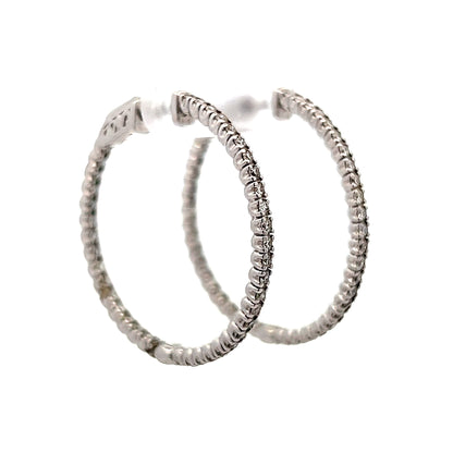 1.47 Inside-Out Diamond Hoop Earrings in 14k
