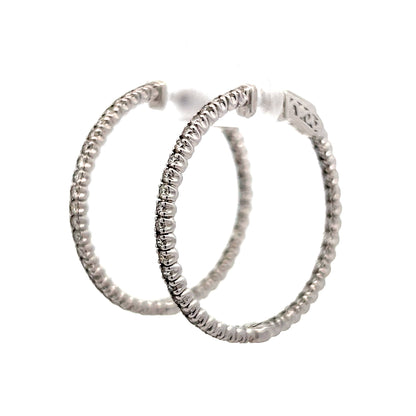 1.47 Inside-Out Diamond Hoop Earrings in 14k