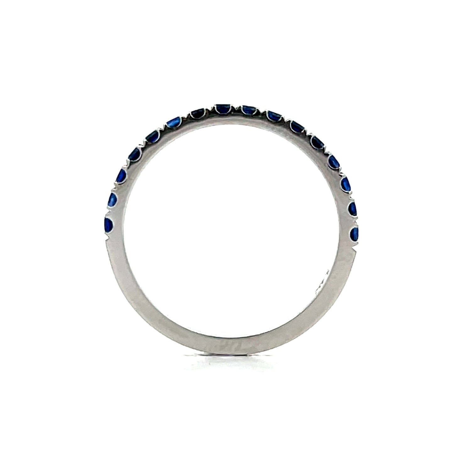 .80 French Cut Sapphire Wedding Band in 14k