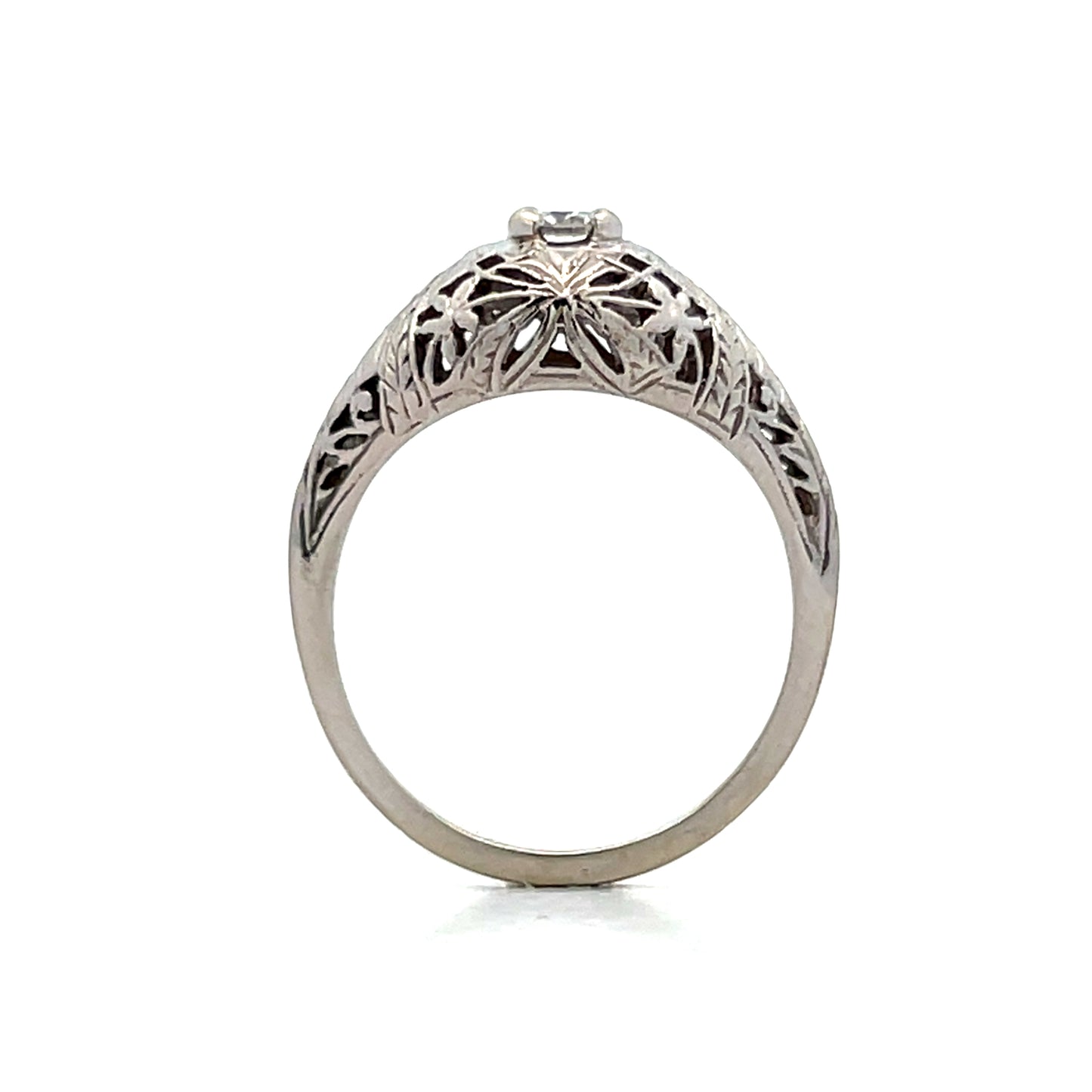 .30 Antique Deco Filigree Engagement Ring in 14k