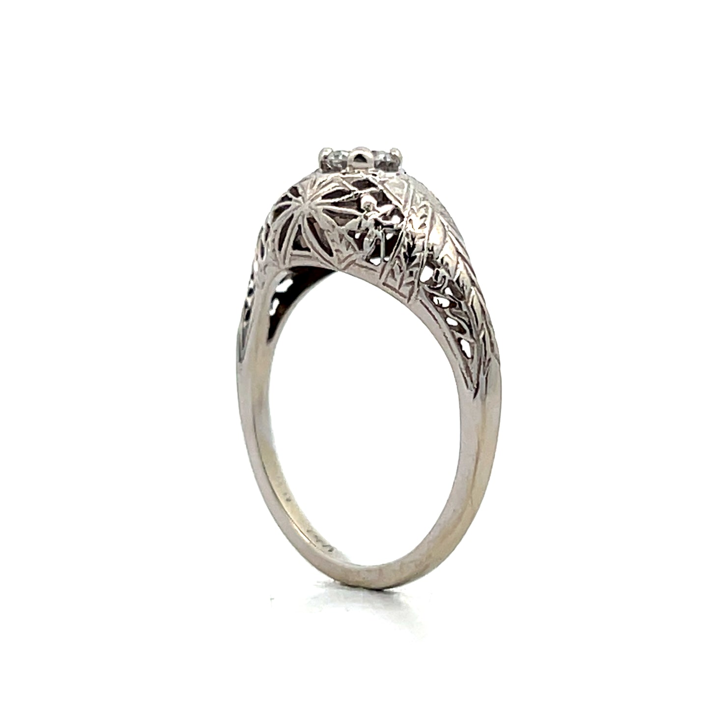 .30 Antique Deco Filigree Engagement Ring in 14k