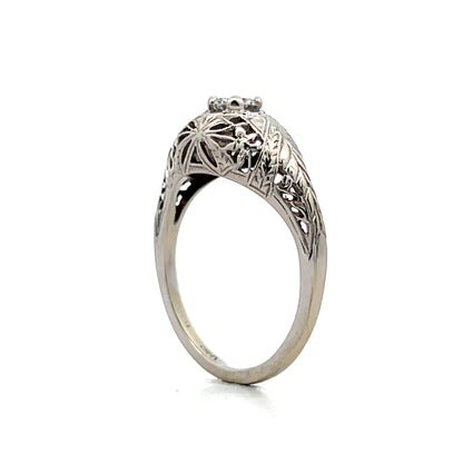 .30 Antique Deco Filigree Engagement Ring in 14k