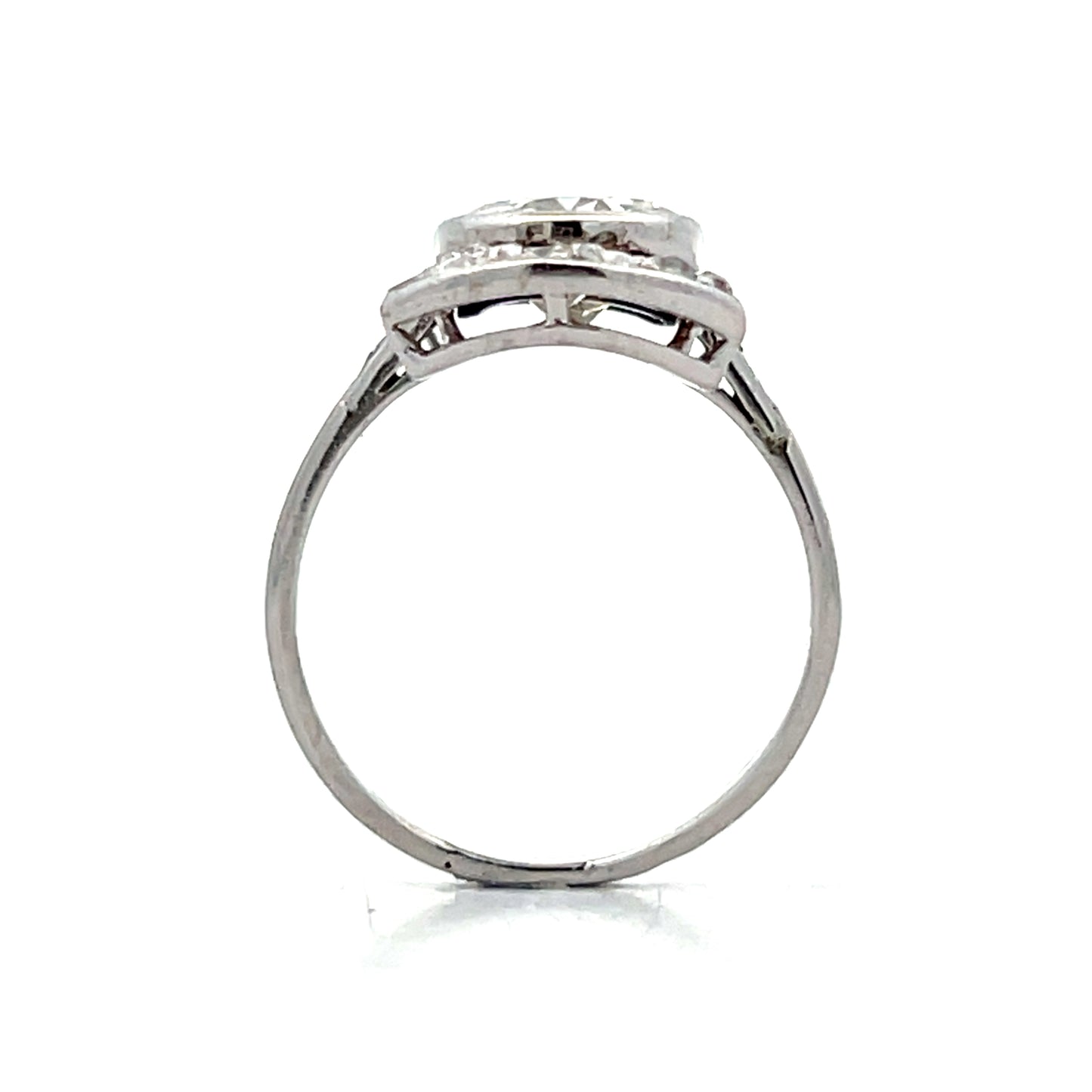 2.13 Antique Art Deco Diamond Cocktail Ring in 14k