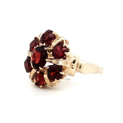 2.46 Vintage 1960s Garnet Cocktail Ring in 10k