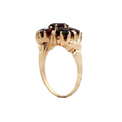 2.46 Vintage 1960s Garnet Cocktail Ring in 10k