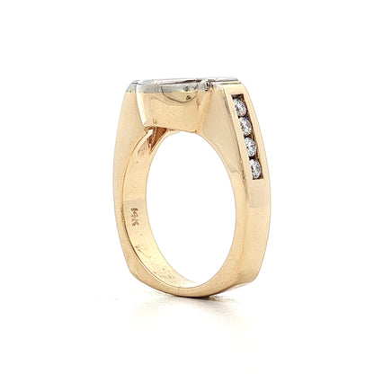 .24 Diamond Harley Davidson Ring 14k Yellow Gold