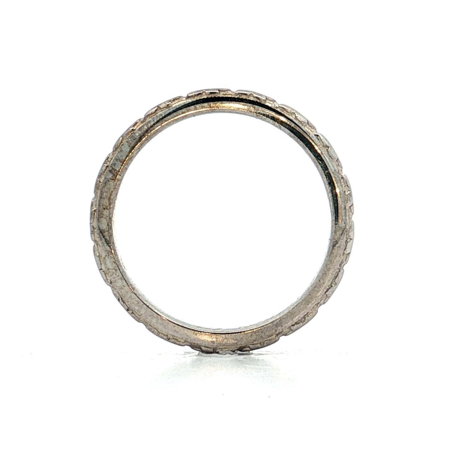 Antique 1920s Orange Blossom Wedding Band 18k