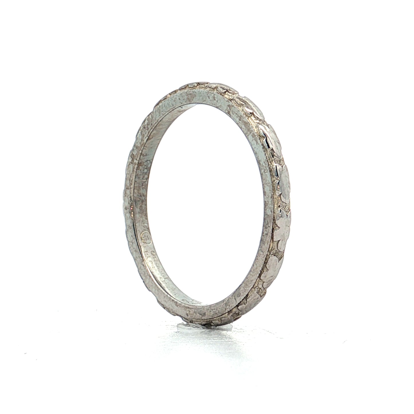 Antique 1920s Orange Blossom Wedding Band 18k