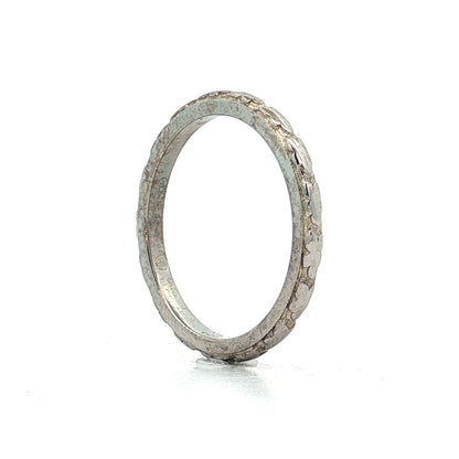 Antique 1920s Orange Blossom Wedding Band 18k