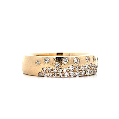.52 Pave Flush Set Diamond Band in 14k