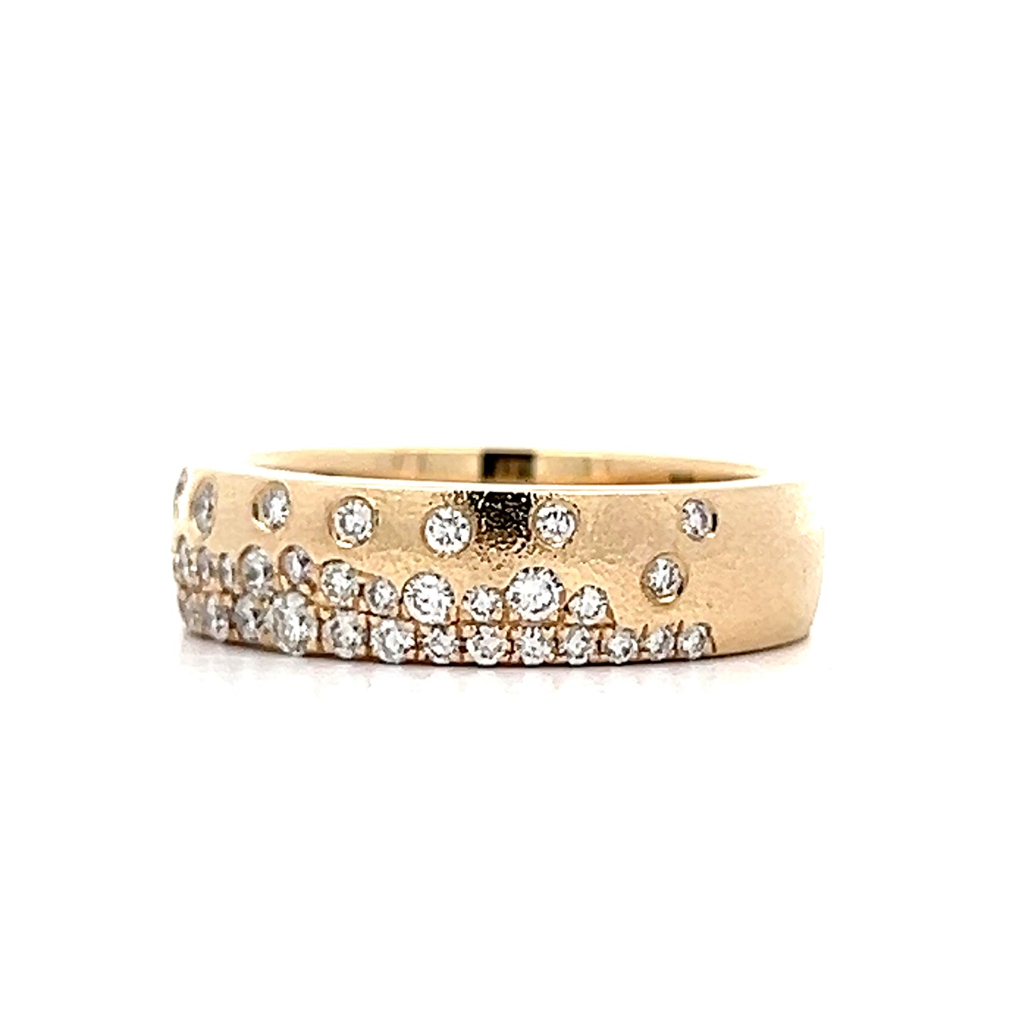 .52 Pave Flush Set Diamond Band in 14k