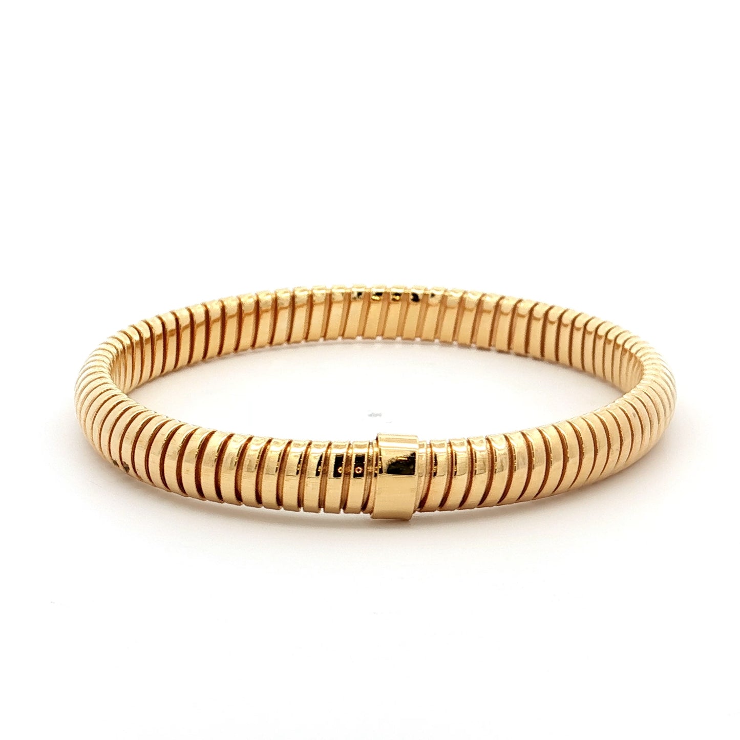 Flexible 7mm Tubogas Bangle Bracelet in 14k