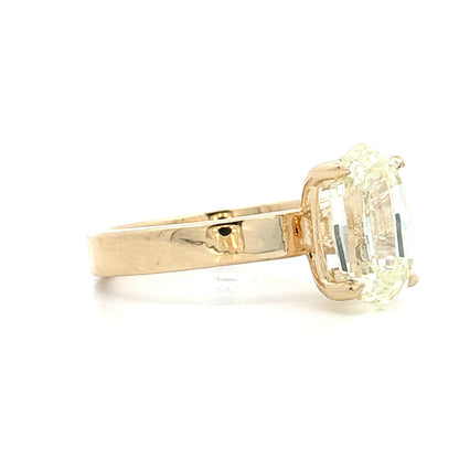 3.30 Oval Step Cut Diamond Engagement Ring 14k