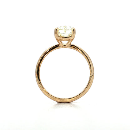 3.30 Oval Step Cut Diamond Engagement Ring 14k