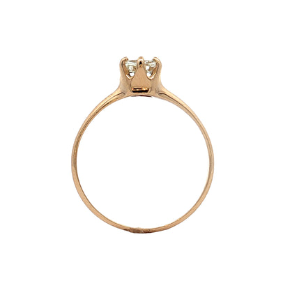 .62 Antique Victorian Rose Diamond Engagement Ring 14k