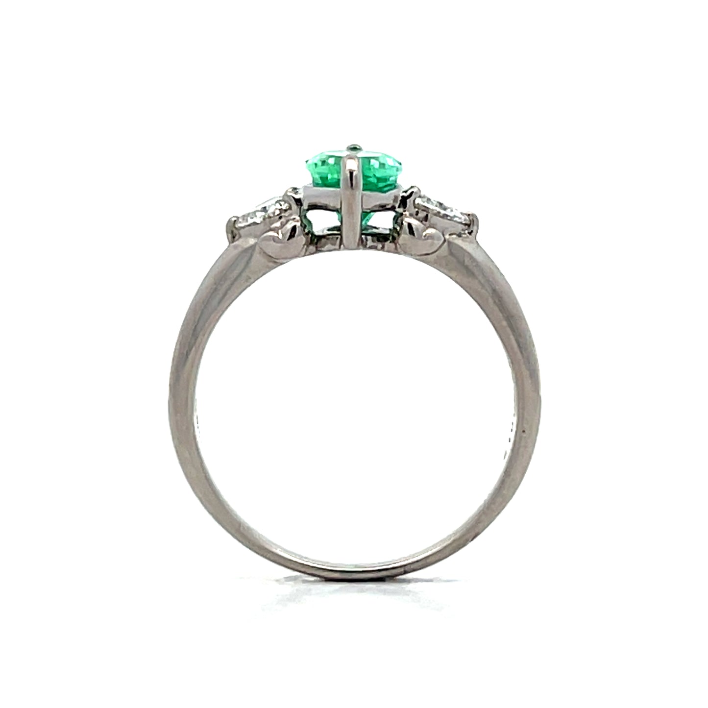 1.00 Marquise Emerald Engagement Ring in Platinum