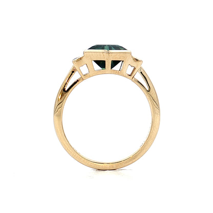 2.91 Hexagon Sapphire Engagement Ring in 14k