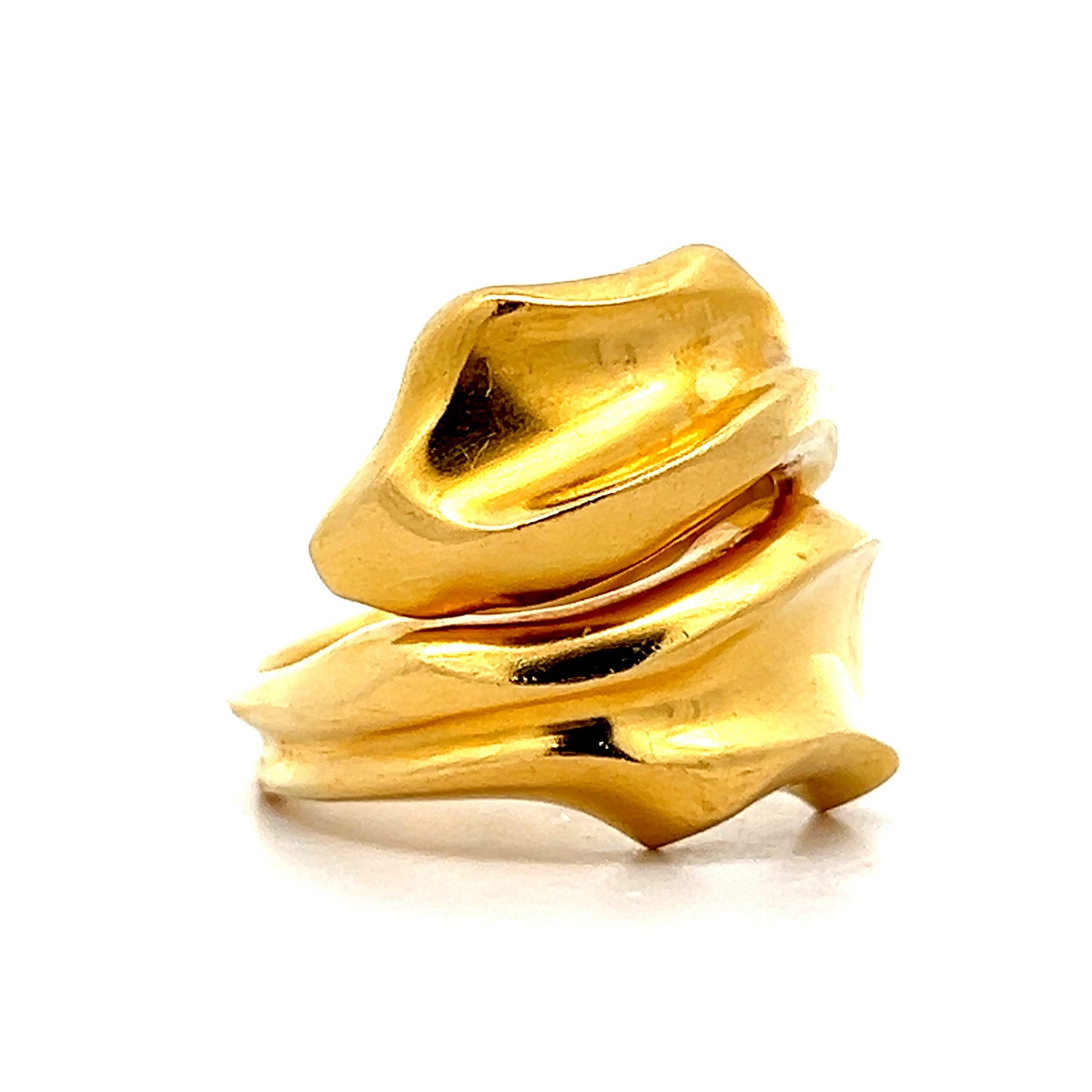 Lala Ounis Toi Et Moi Leaf Cocktail Ring in 18k