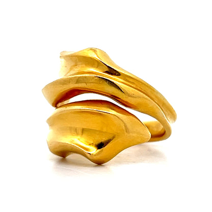 Lala Ounis Toi Et Moi Leaf Cocktail Ring in 18k