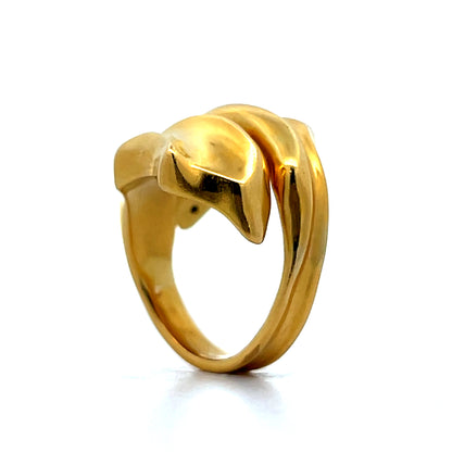 Lala Ounis Toi Et Moi Leaf Cocktail Ring in 18k