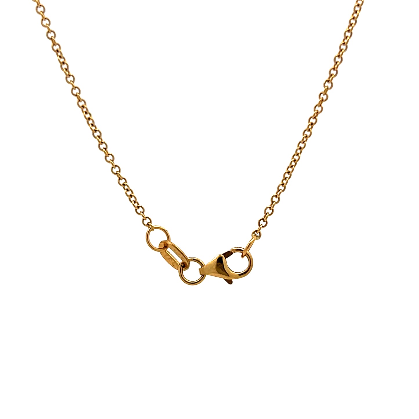 .45 Pear Rose Cut Diamond Pendant Necklace in 18k