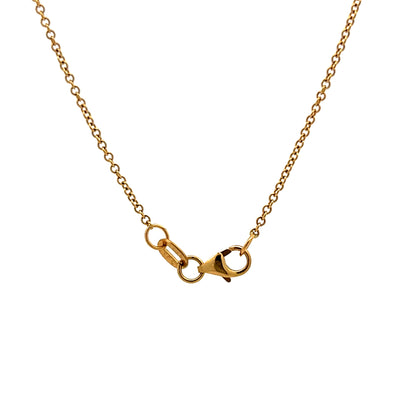 .45 Pear Rose Cut Diamond Pendant Necklace in 18k