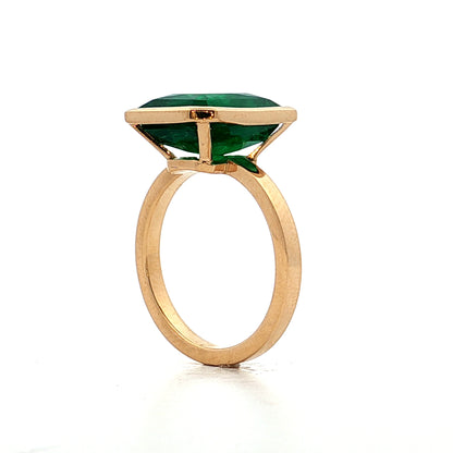 6.01 Emerald Cut Emerald in 18k Yellow Gold