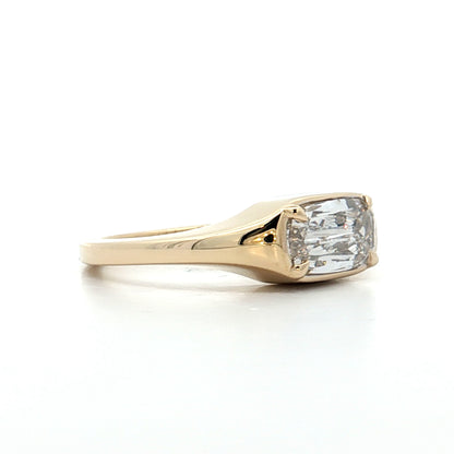 1.01 Cushion Diamond Engagement Ring in 14k Yellow Gold