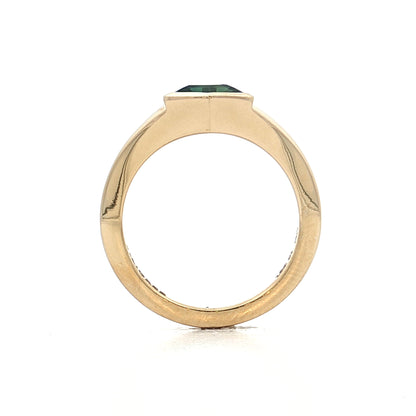 1.82 Hexagon Sapphire Engagement Ring in 14k