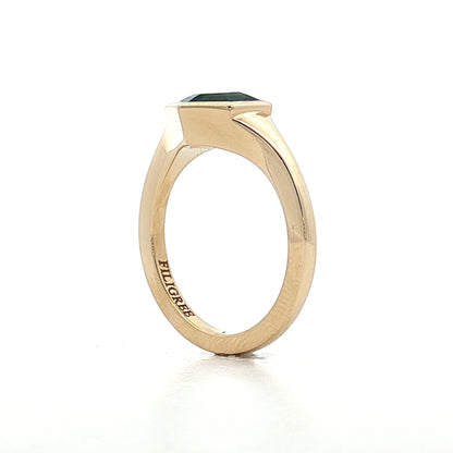 1.82 Hexagon Sapphire Engagement Ring in 14k