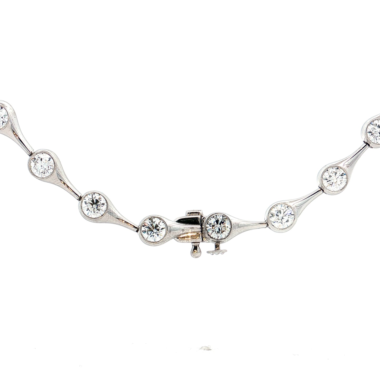 10.86 Diamond Station Necklace in 18k White Gold