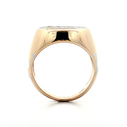 .91 Pave Diamond Cocktail Ring in 14k Yellow Gold
