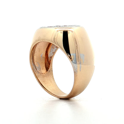 .91 Pave Diamond Cocktail Ring in 14k Yellow Gold