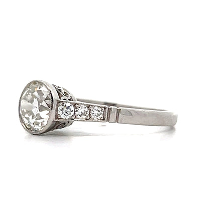 1.16 Old European Diamond Engagement Ring Platinum