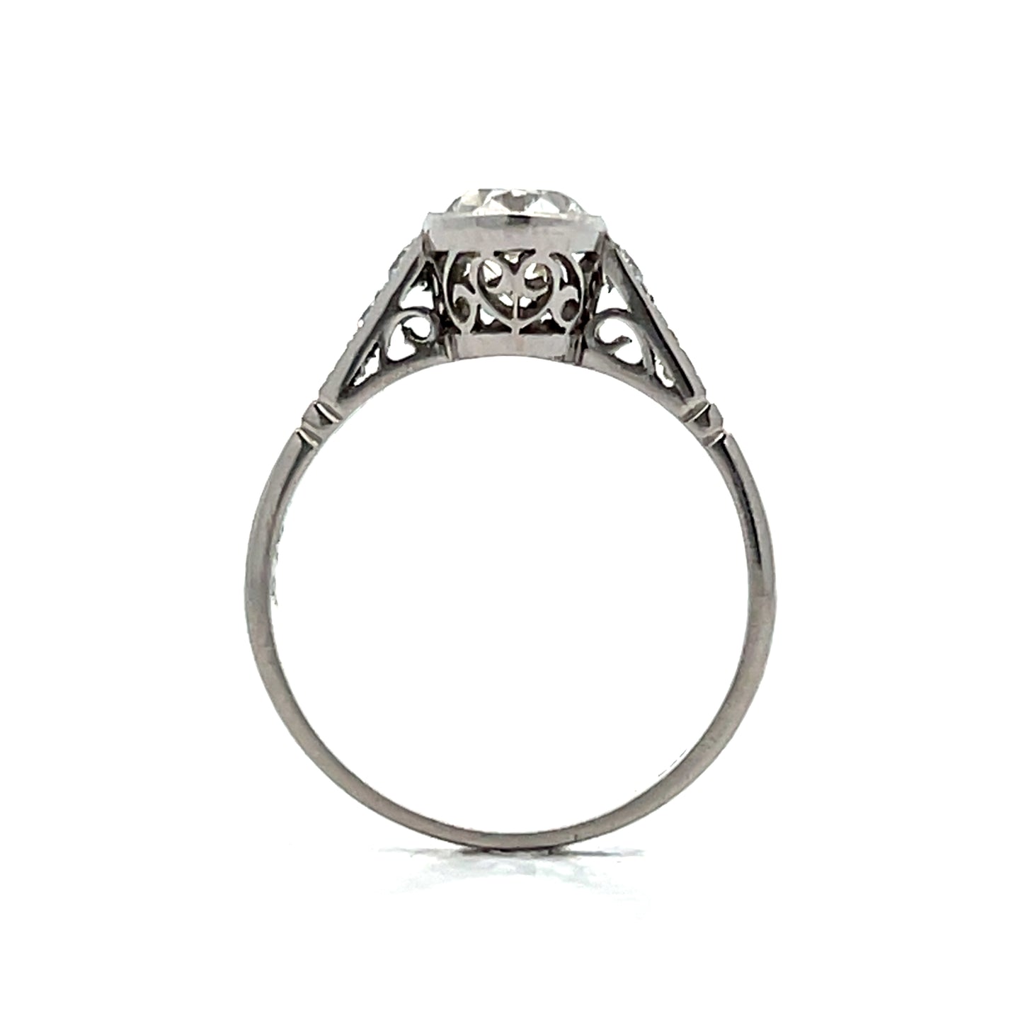 1.16 Old European Diamond Engagement Ring Platinum
