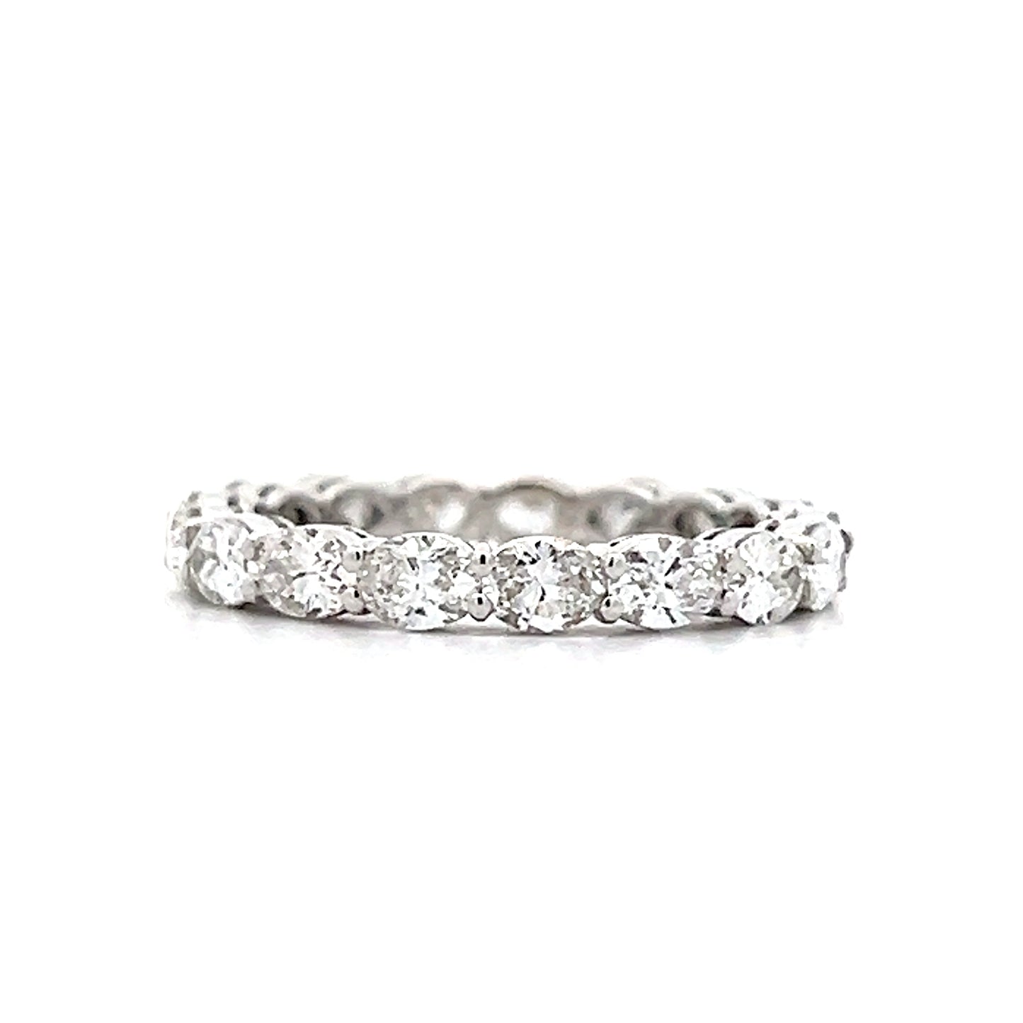 2.08 Oval Cut Diamond Eternity Band in 18k