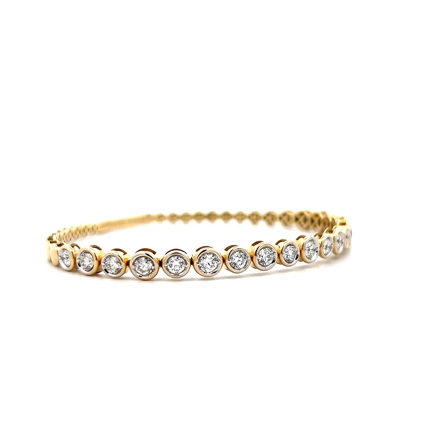 1.88 Bezel Diamond Bracelet in 14k Yellow Gold