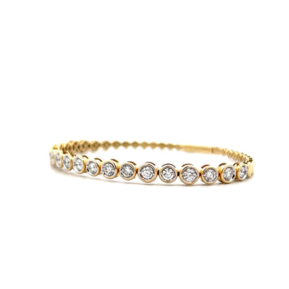1.88 Bezel Diamond Bracelet in 14k Yellow Gold
