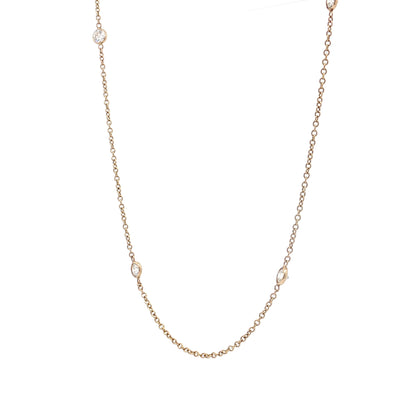 2.25 Diamonds by the Yard Necklace 14k Yellow Gold