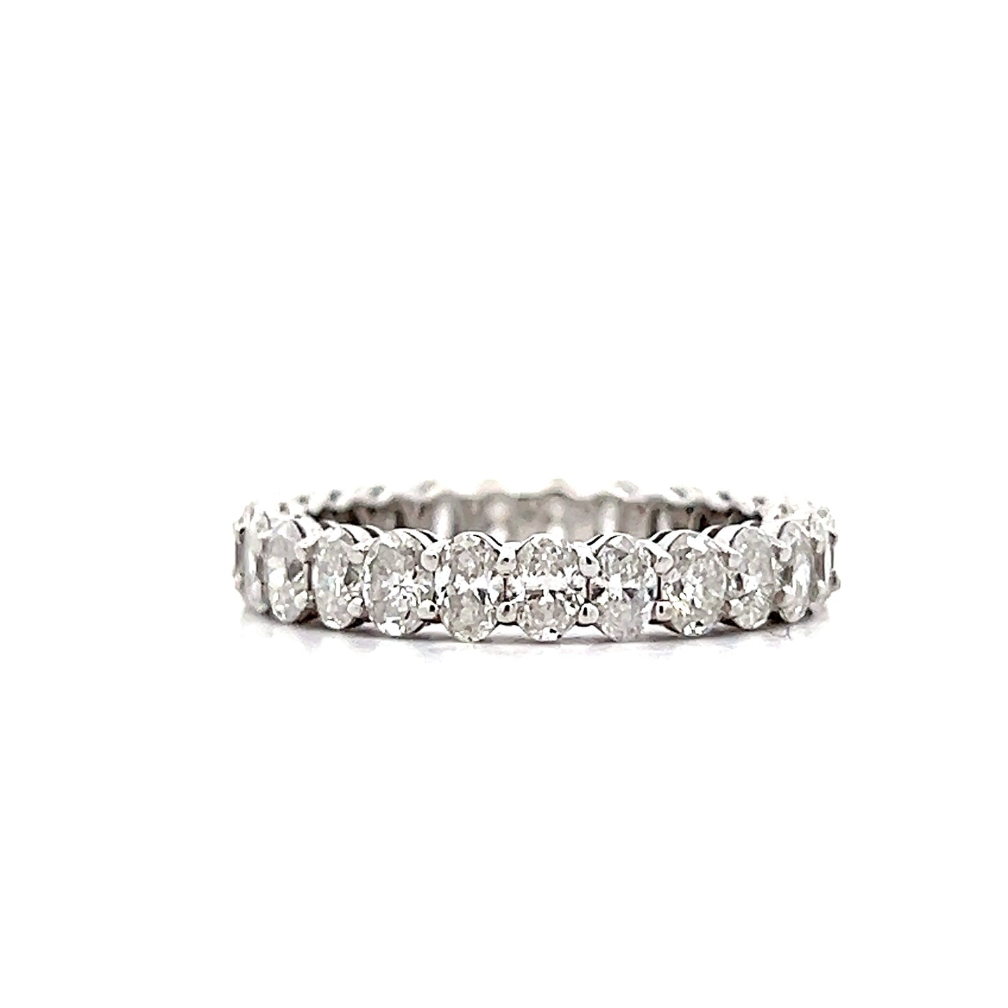 2.81 Oval Diamond Eternity Band in 18k White Gold