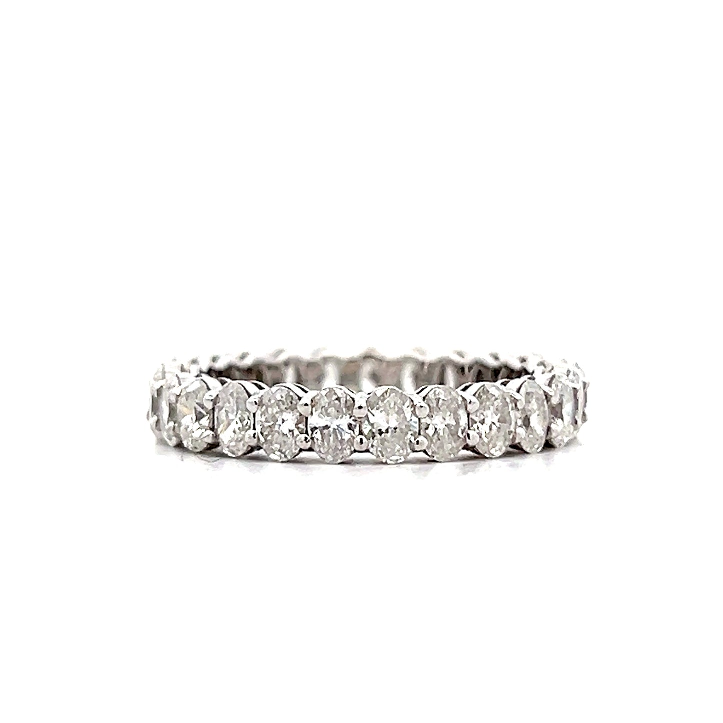 2.81 Oval Diamond Eternity Band in 18k White Gold