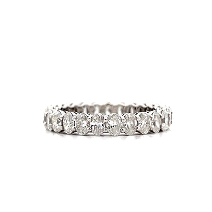 2.81 Oval Diamond Eternity Band in 18k White Gold