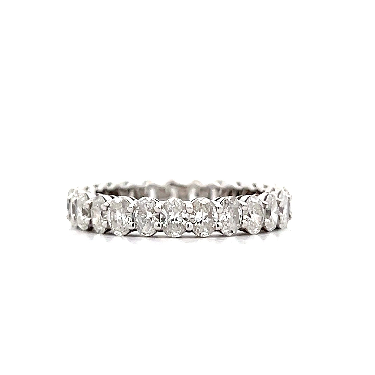 2.81 Oval Diamond Eternity Band in 18k White Gold