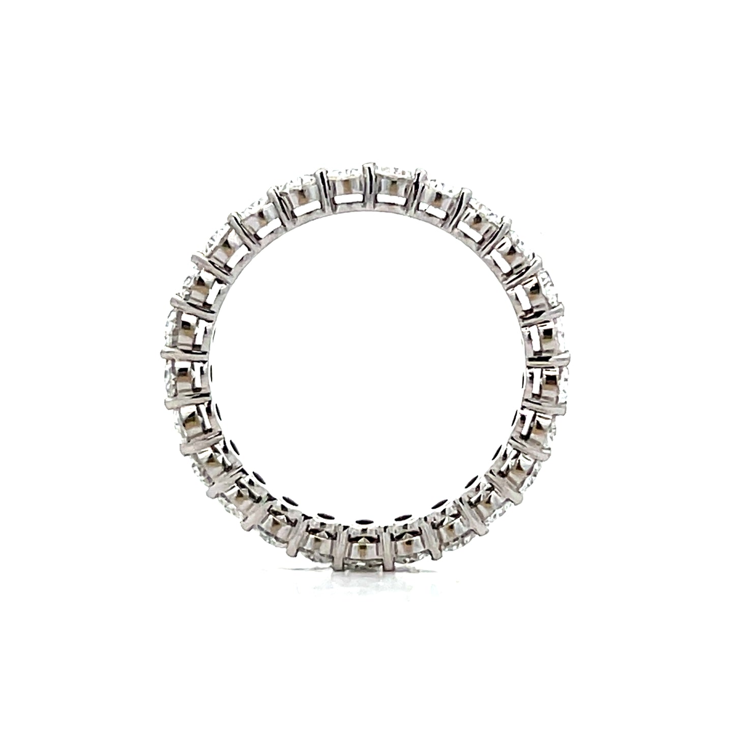 2.81 Oval Diamond Eternity Band in 18k White Gold