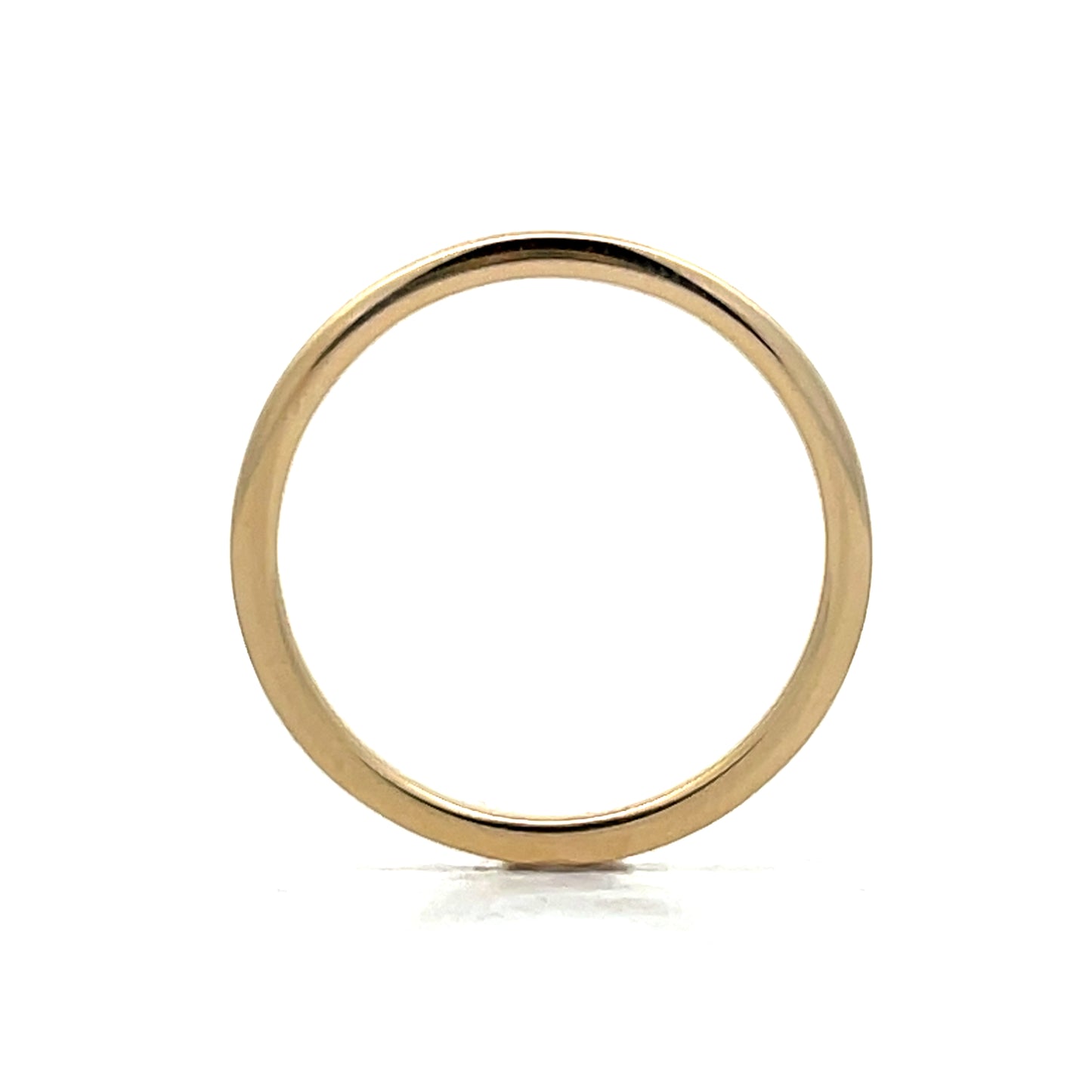 Oval Cutout Contour Wedding Band 14k Yellow Gold