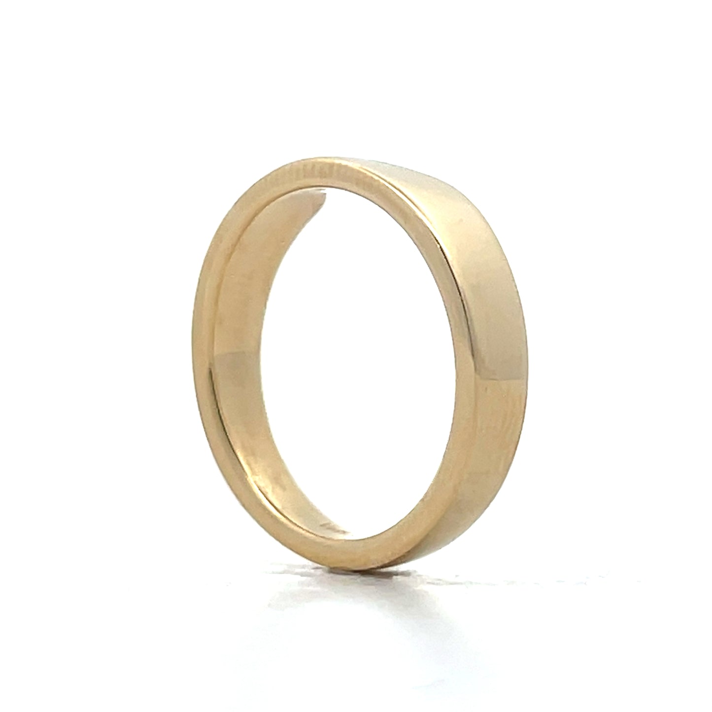Oval Cutout Contour Wedding Band 14k Yellow Gold
