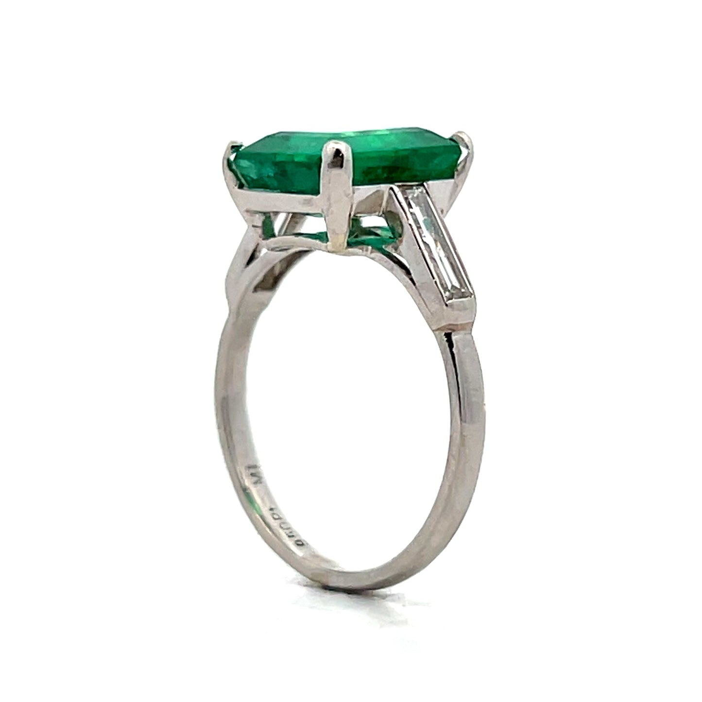 3.61 Carat Emerald & Diamond Cocktail Ring in Platinum