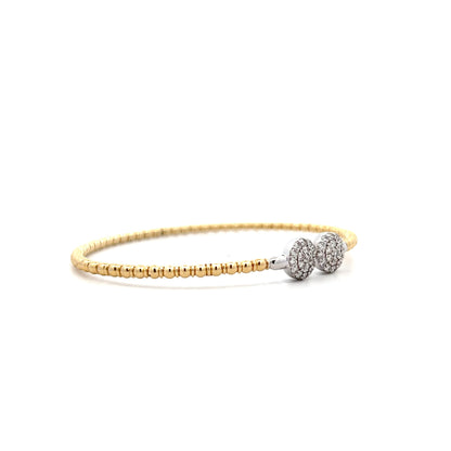 .57 Diamond Bangle Cuff Bracelet in 14k Yellow Gold