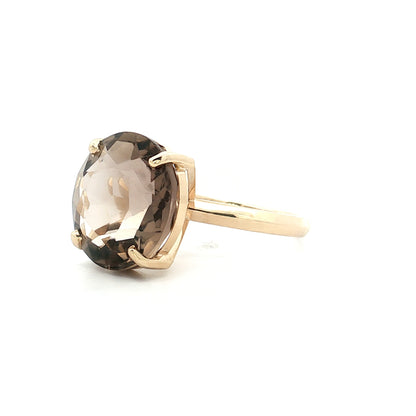 10.96 Filigree x Eleanor Leftwich Smokey Quartz Cocktail Ring 14k