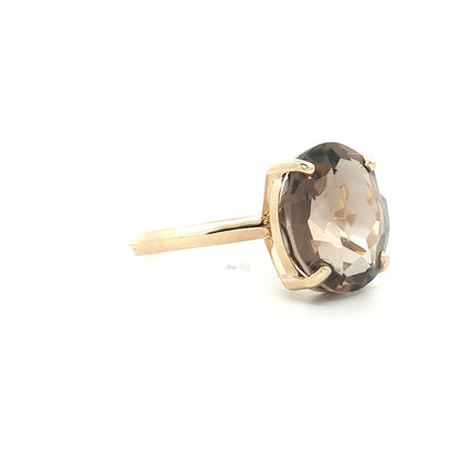 10.96 Filigree x Eleanor Leftwich Smokey Quartz Cocktail Ring 14k